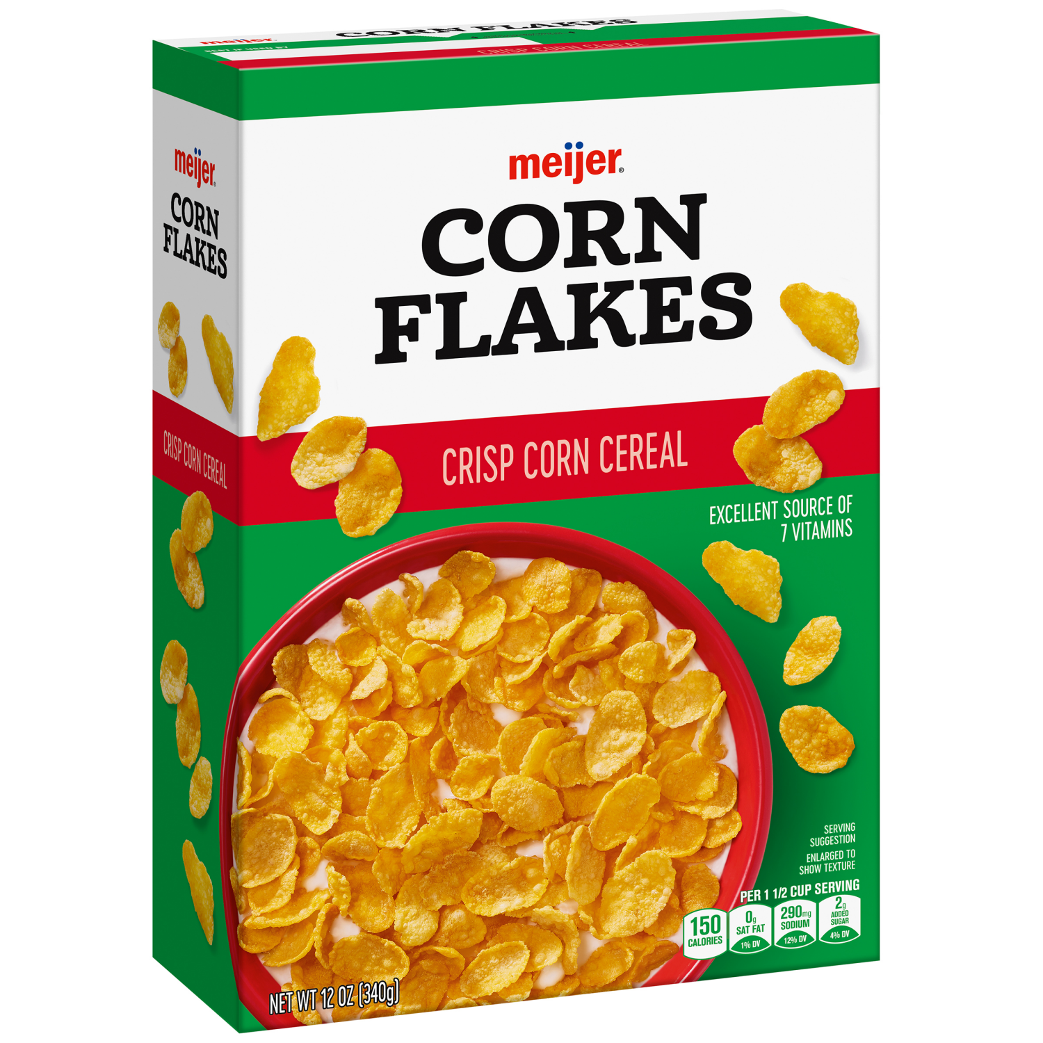 slide 6 of 8, Meijer Corn Flakes, 12 oz
