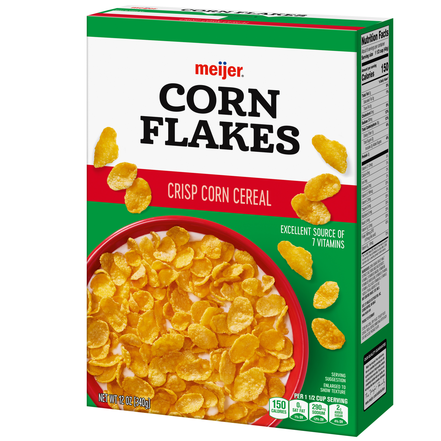 slide 7 of 8, Meijer Corn Flakes, 12 oz