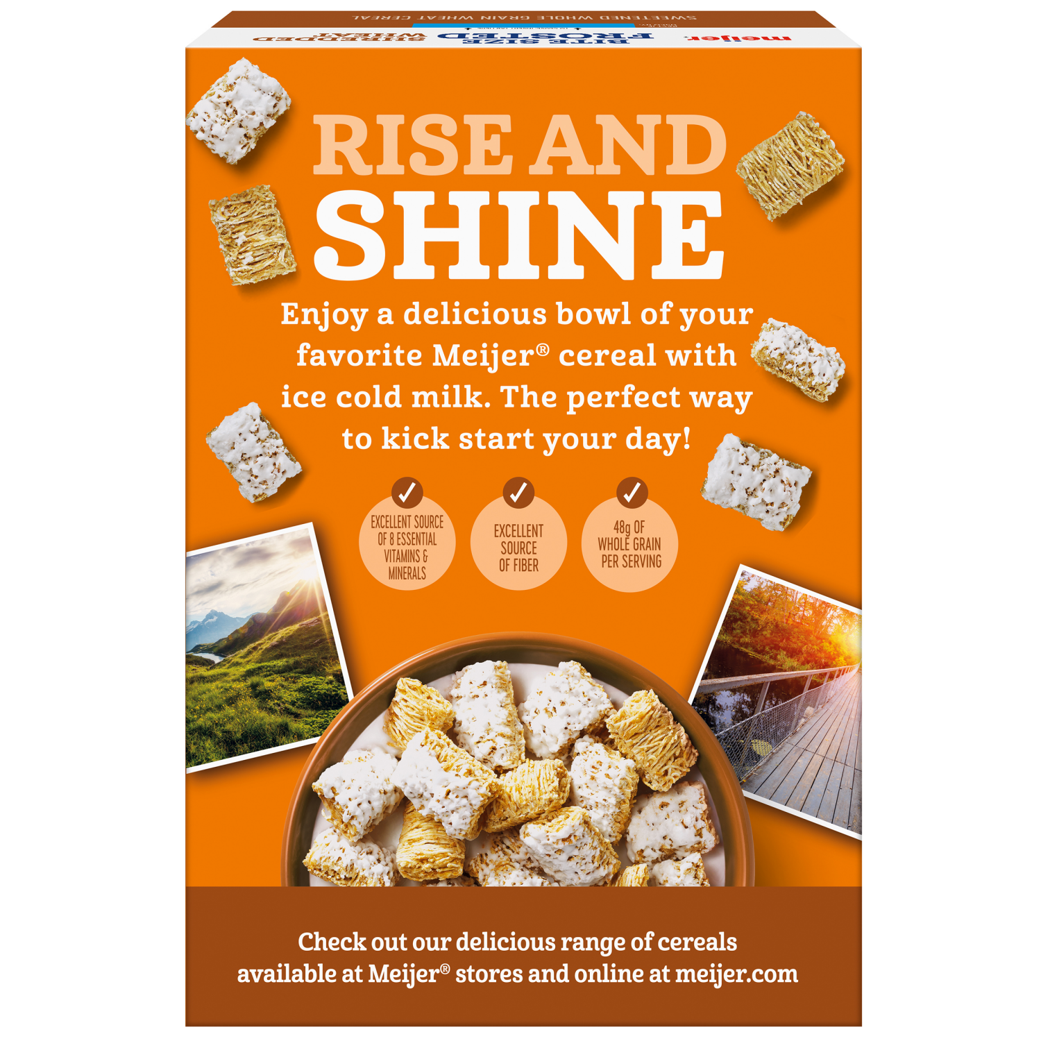 slide 2 of 8, Meijer Bite Size Frosted Shredded Wheat Cereal, 24 oz