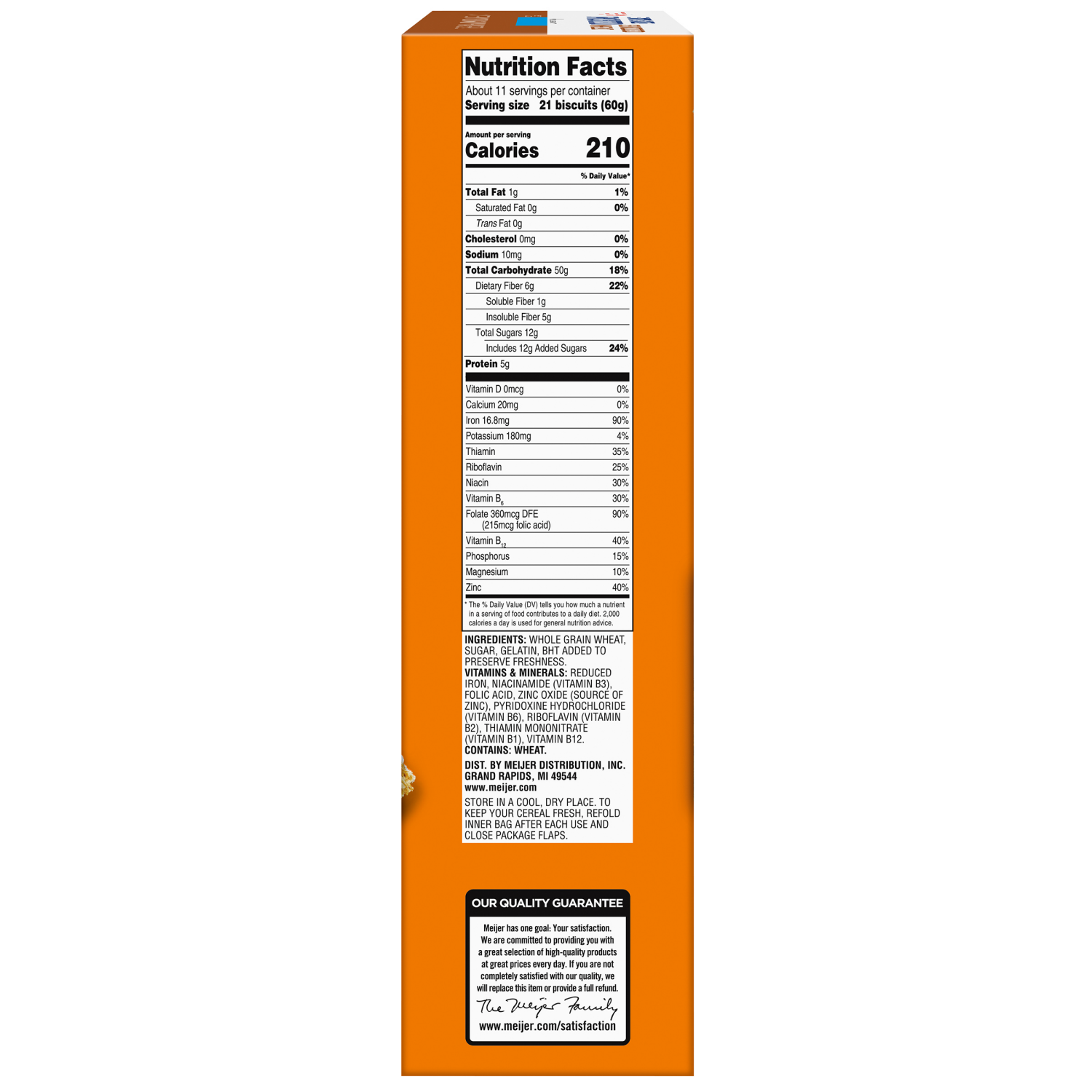 slide 5 of 8, Meijer Bite Size Frosted Shredded Wheat Cereal, 24 oz