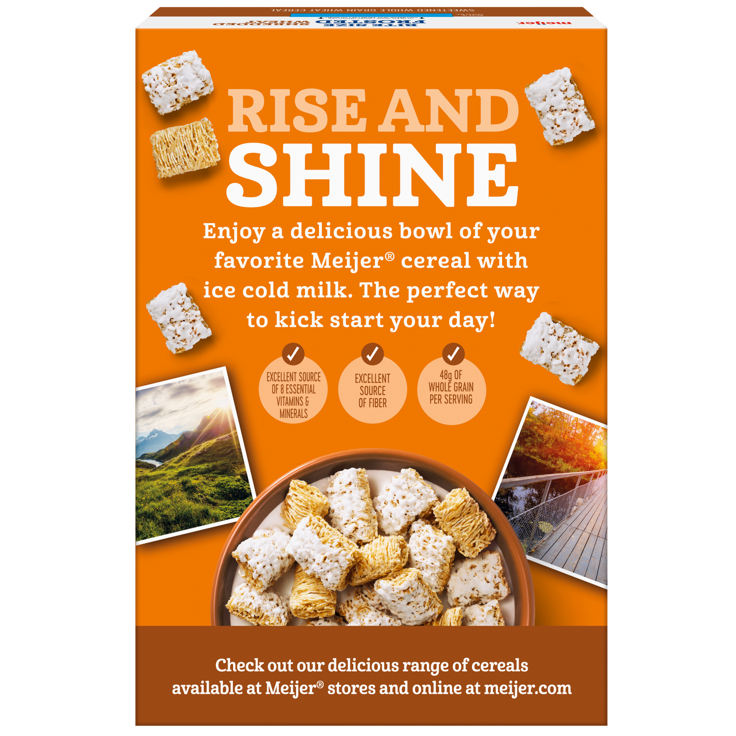 slide 2 of 8, Meijer Bite Sized Frosted Shredded Wheat Cereal, 18 oz