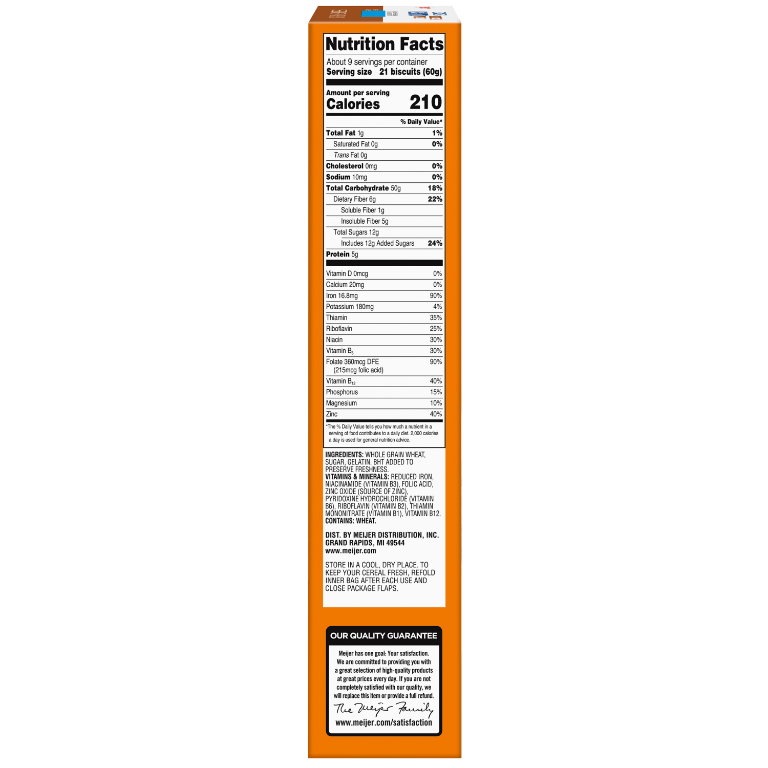 slide 5 of 8, Meijer Bite Sized Frosted Shredded Wheat Cereal, 18 oz