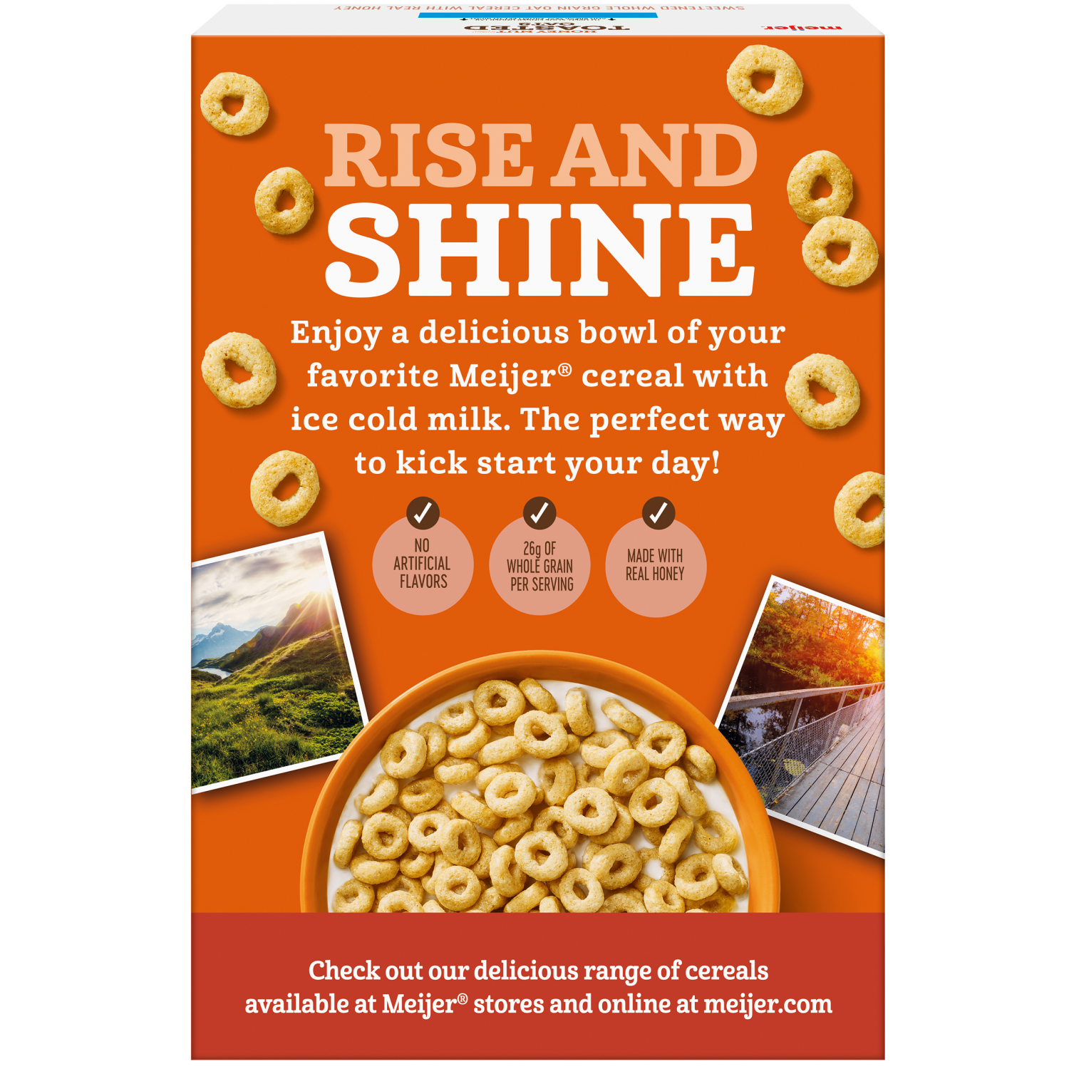 slide 2 of 8, Meijer Honey Nut Toasted Oats, 12.25 oz