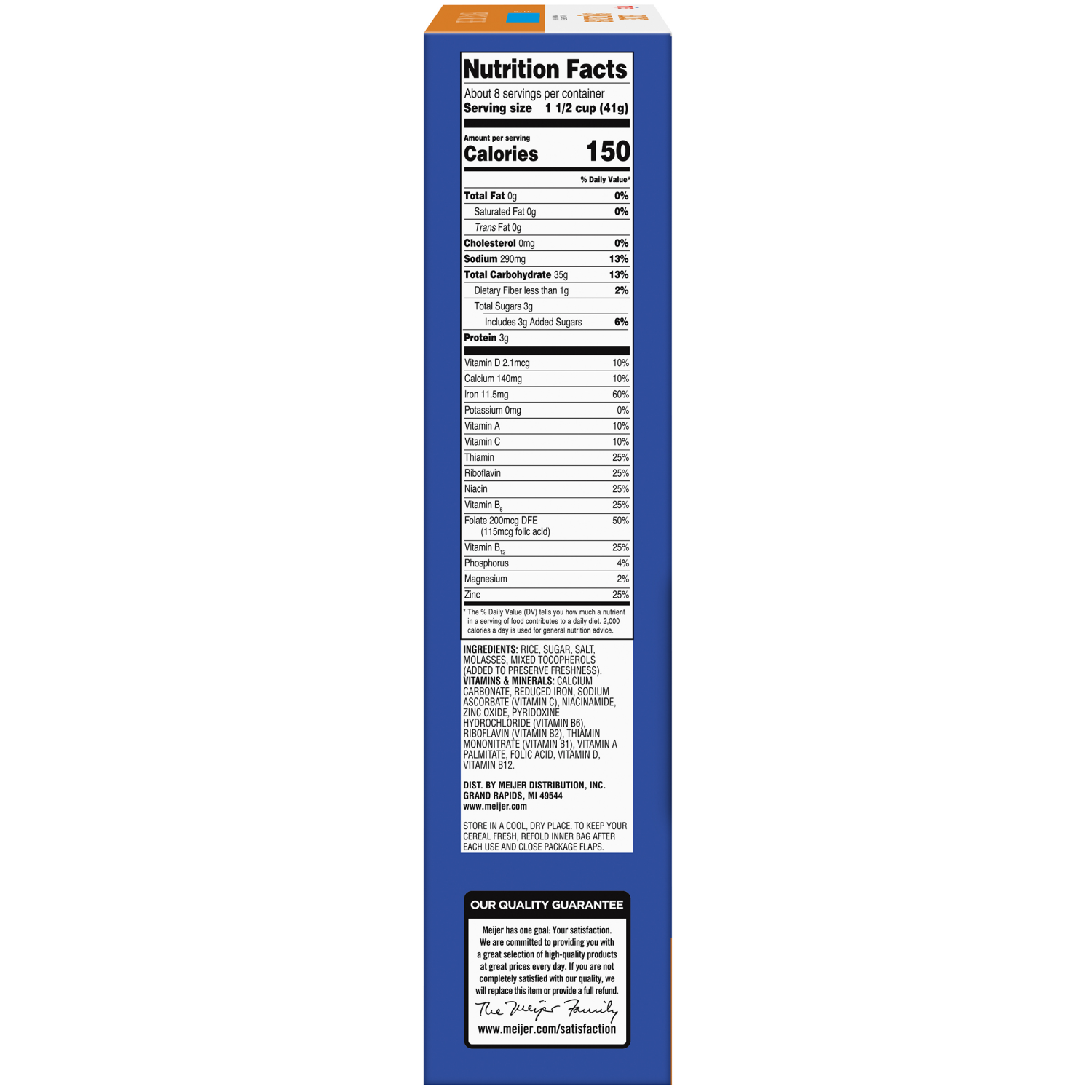 slide 5 of 8, Meijer Rice Squares, 12 oz