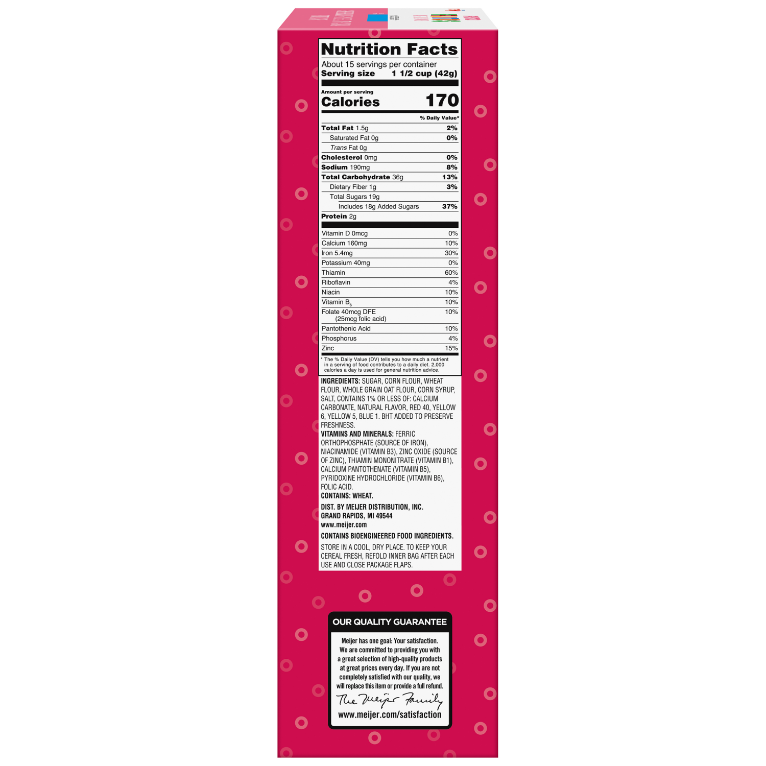 slide 3 of 5, Meijer Frosted Fruit O's Cereal, 21.7 oz