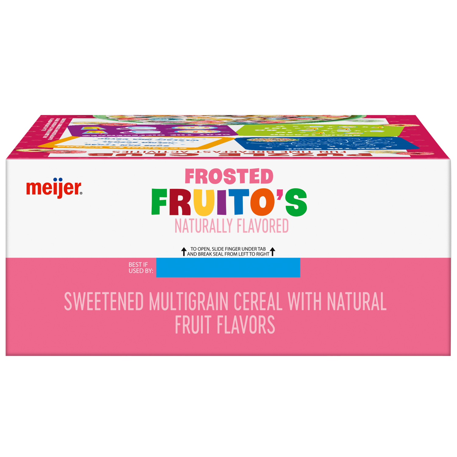 slide 5 of 5, Meijer Frosted Fruit O's Cereal, 21.7 oz