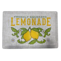Seasonal Lemonade Printed Memory Foam Kitchen Rug, 20 In X 30 In