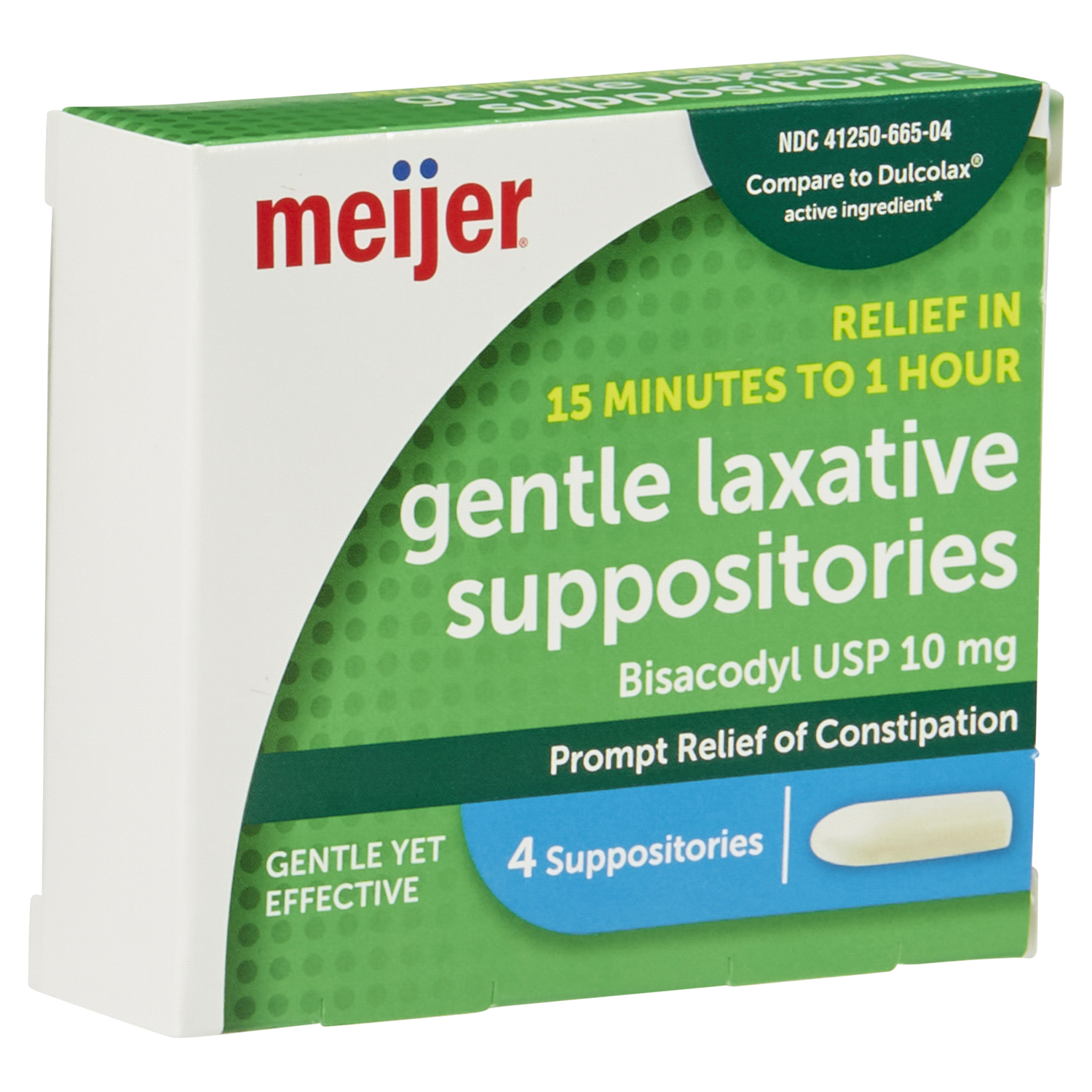 slide 4 of 5, Meijer Gentle Laxative Suppositories, 4 ct