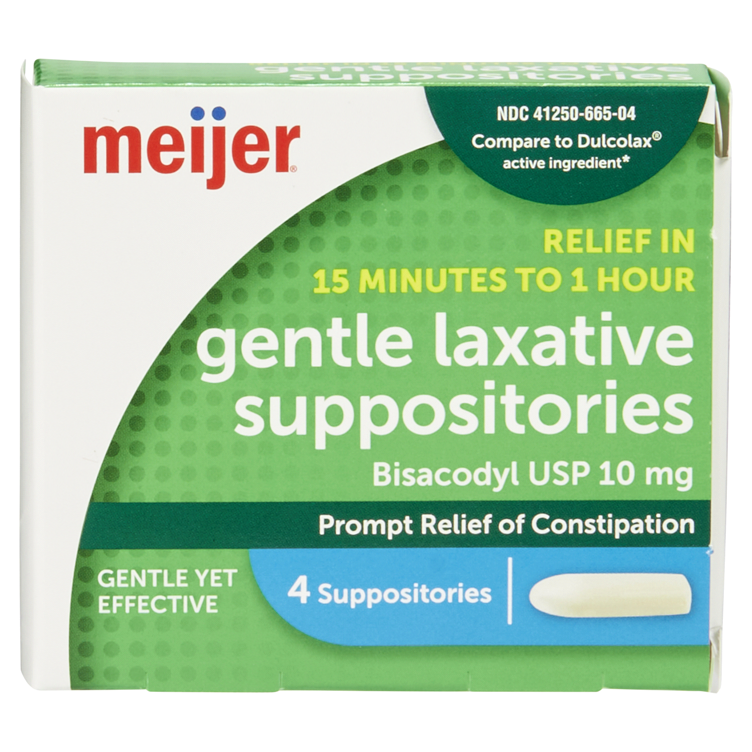 slide 1 of 5, Meijer Gentle Laxative Suppositories, 4 ct
