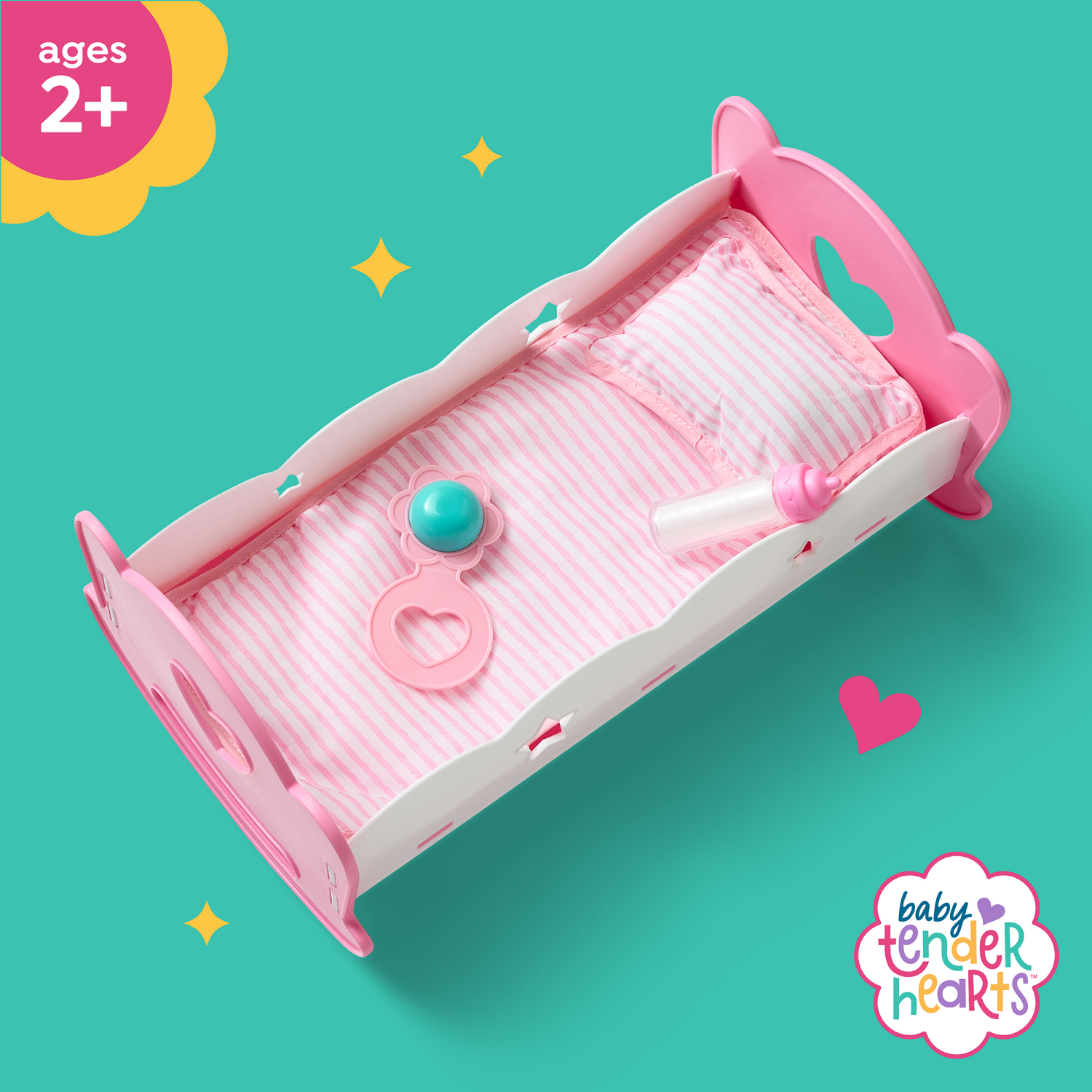 slide 3 of 3, Baby Tender Hearts Baby Crib, 1 ct