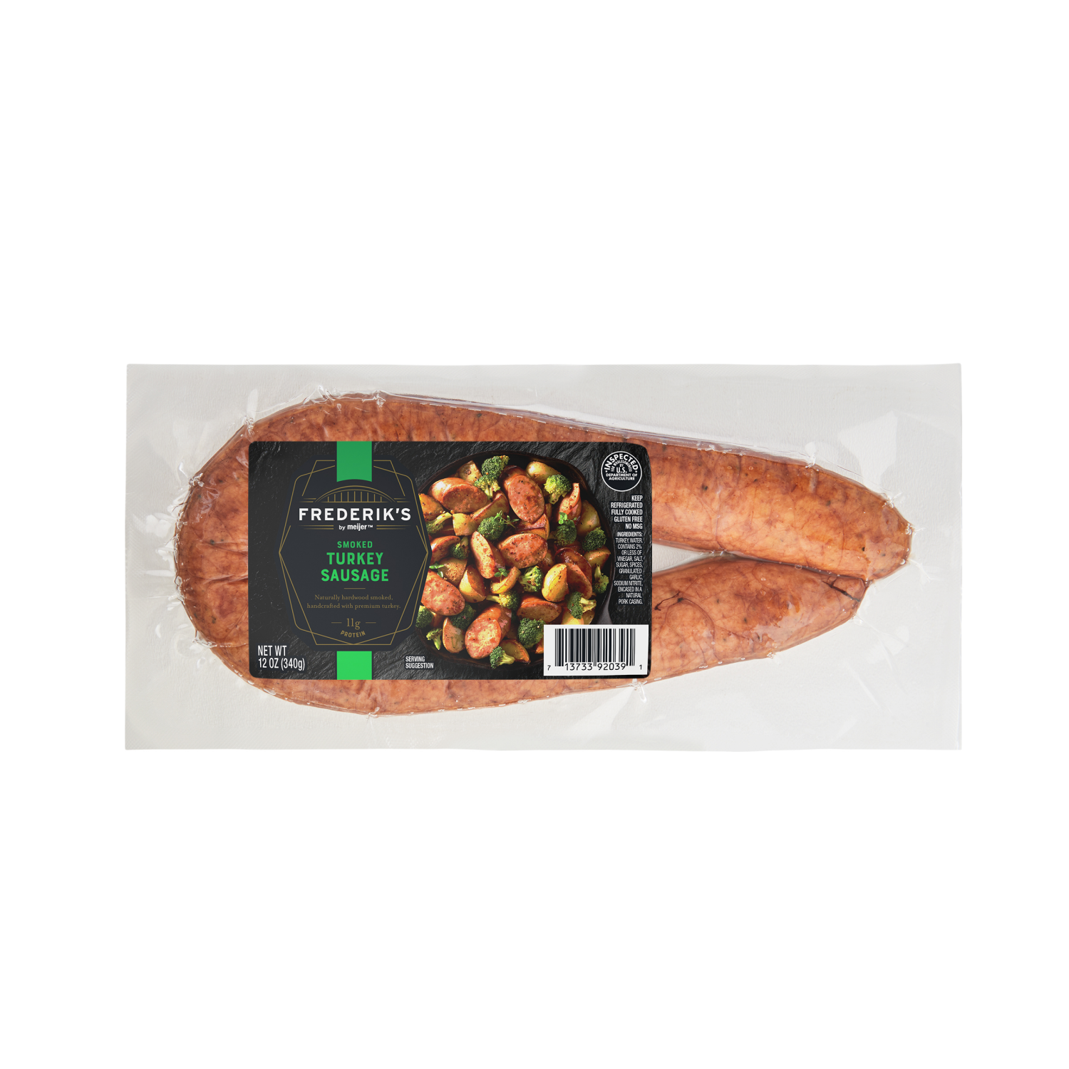 slide 1 of 2, Frederik's By Meijer Frederiks Smoked Sausage Rope Turkey 12oz, 12 oz