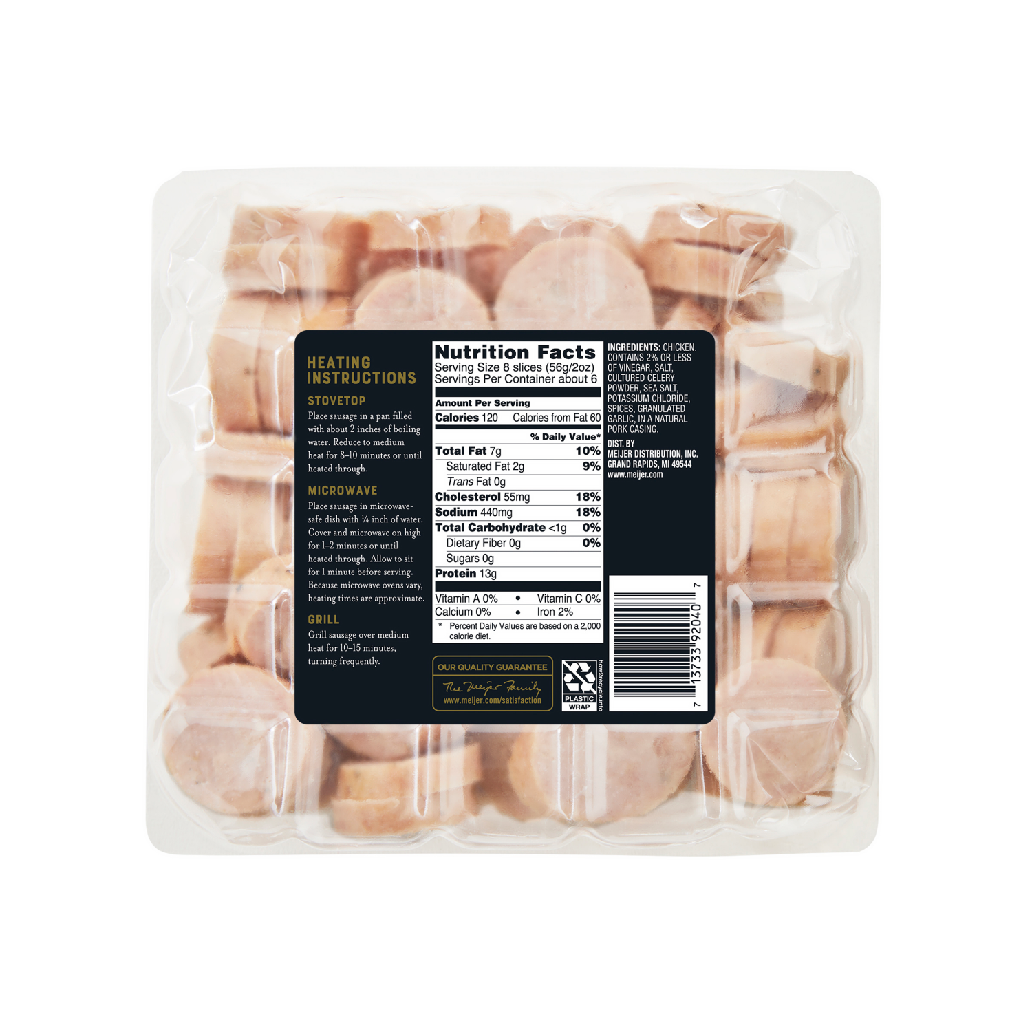 slide 3 of 6, Frederik's By Meijer Frederiks Smoked Sausage Sliced ABF Chicken 12oz, 12 oz