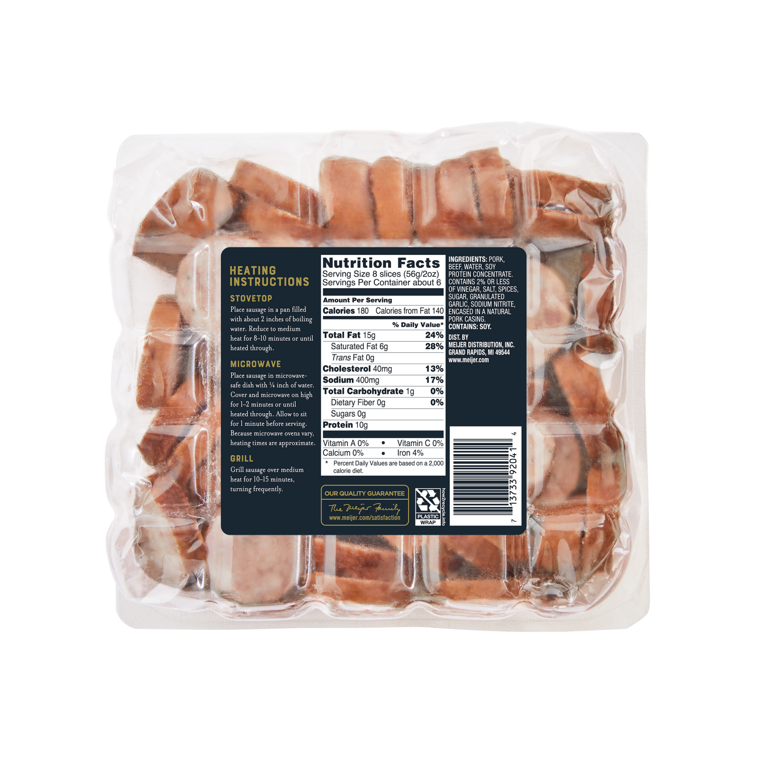 slide 3 of 6, Frederik's By Meijer Frederiks By Meijer Smoked Sausage Sliced 12 Oz, 12 oz