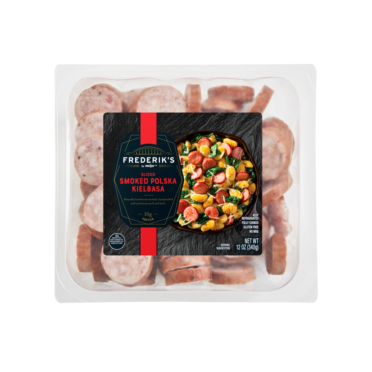 slide 1 of 6, Frederik's By Meijer Frederiks Smoked Sausage Kielbasa Slices 12oz, 12 oz