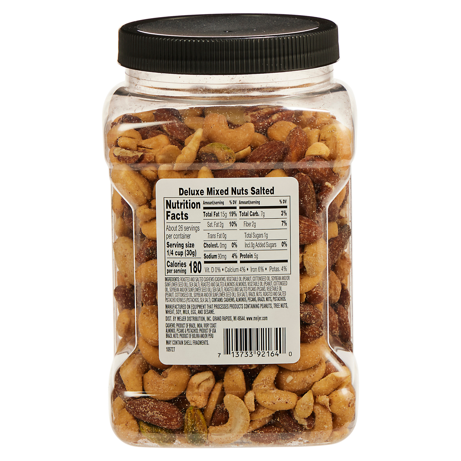 slide 2 of 6, Meijer Deluxe Salted Mixed Roasted Nuts, 27 oz