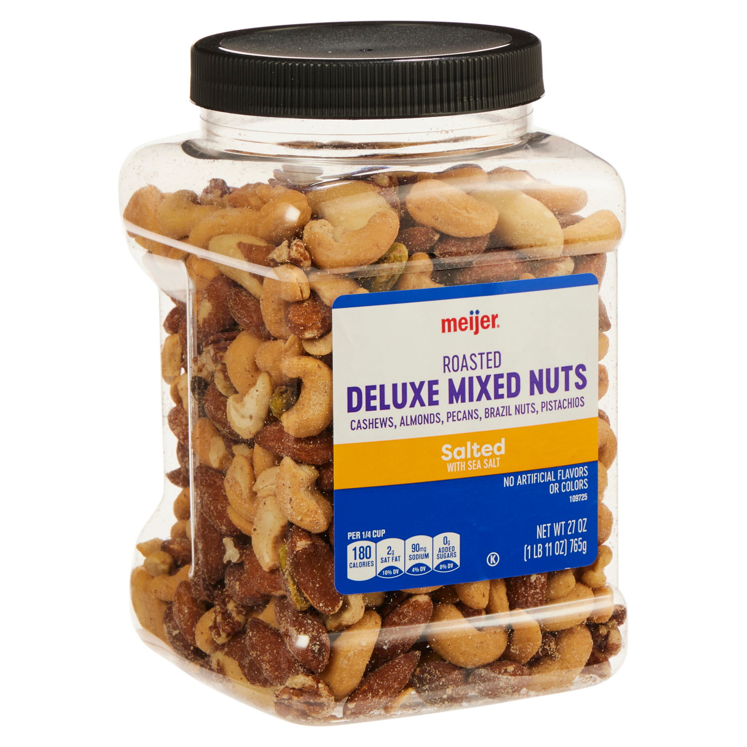 slide 5 of 6, Meijer Deluxe Salted Mixed Roasted Nuts, 27 oz
