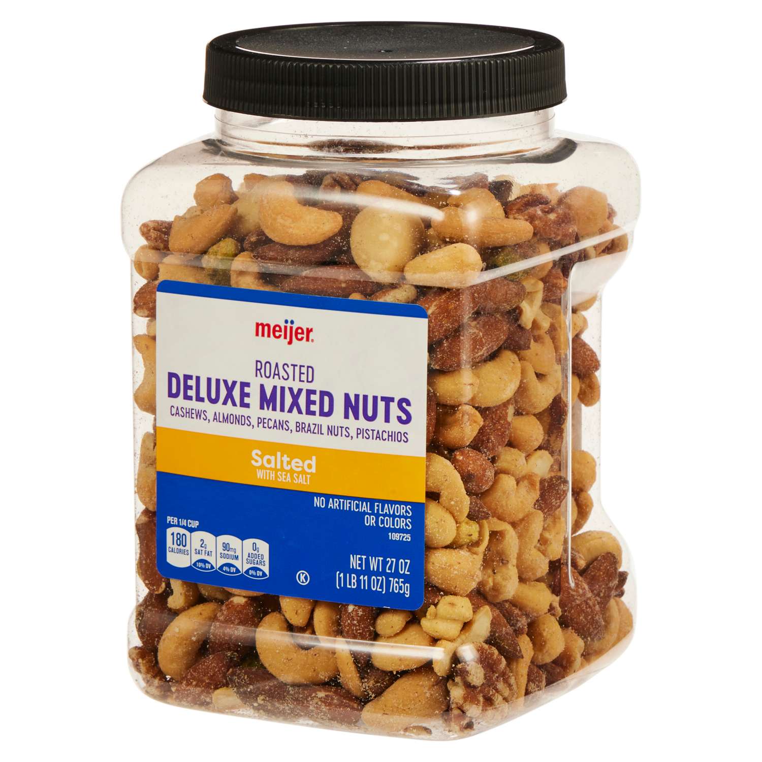 slide 6 of 6, Meijer Deluxe Salted Mixed Roasted Nuts, 27 oz