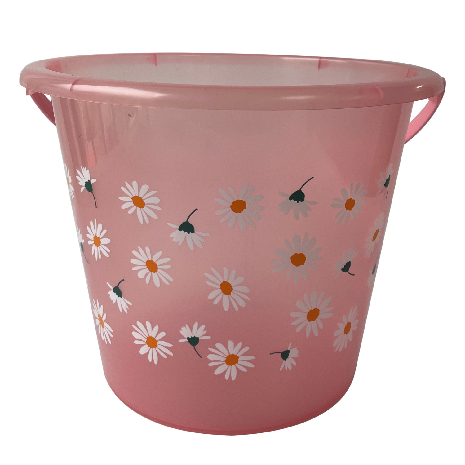 slide 1 of 3, Meijer Corporate Seasonal Jumbo Easter Bucket Pink With Flowers, 10.71