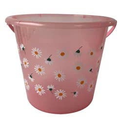 Meijer Corporate Seasonal Jumbo Easter Bucket Pink With Flowers