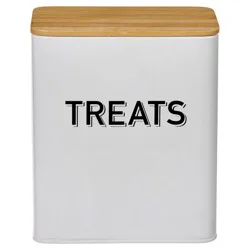 Treats Tin, White, One Size