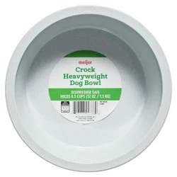 Meijer Heavyweight Crock Pet Dish, Large, 52 oz