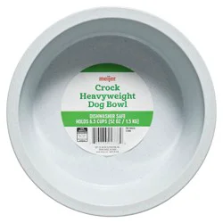 Heavyweight Crock Pet Dish, Large, 52 Oz