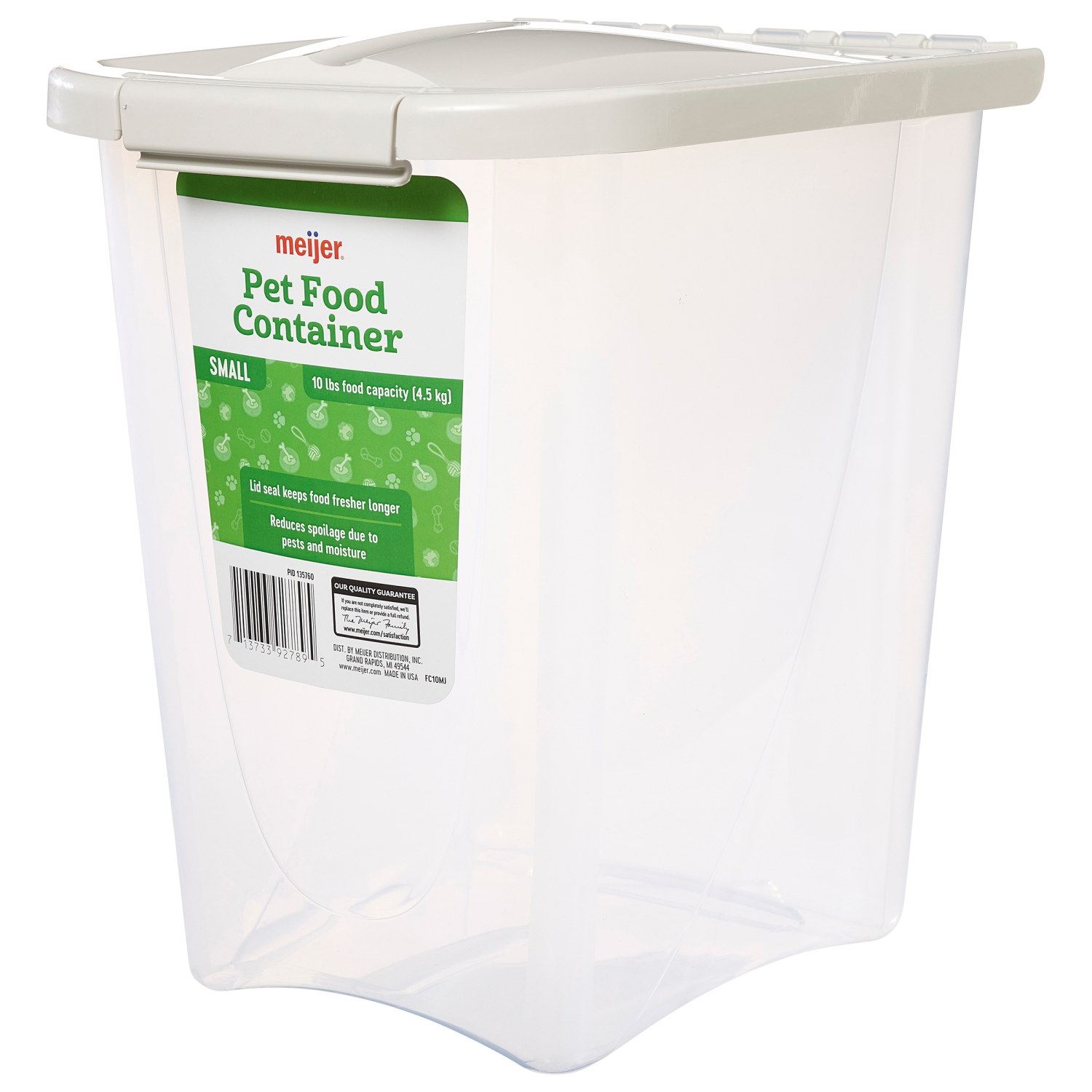 slide 4 of 4, Meijer Pet Food Storage 10lb Container, 1 ct, 10 lb