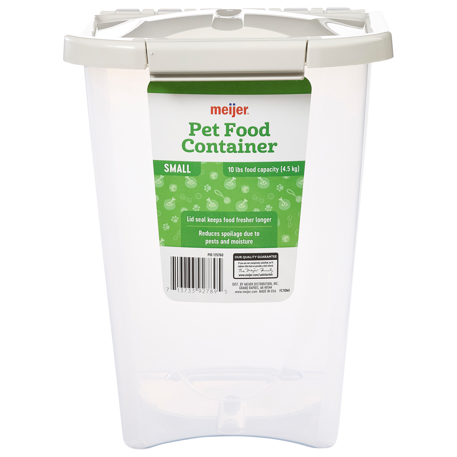slide 1 of 4, Meijer Pet Food Storage 10lb Container, 1 ct, 10 lb