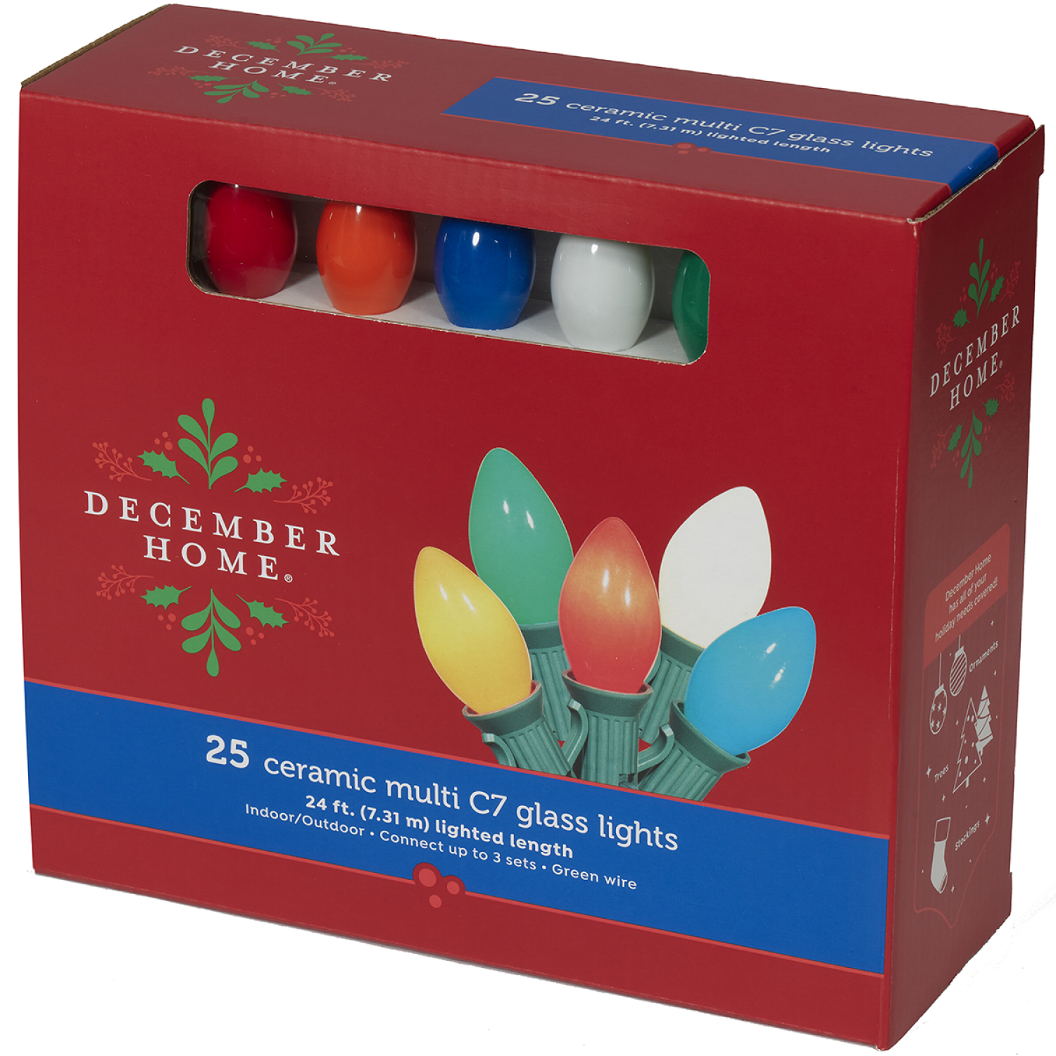 slide 2 of 2, December Home Ceramic C7 Light Set, Multi Color, 25 ct