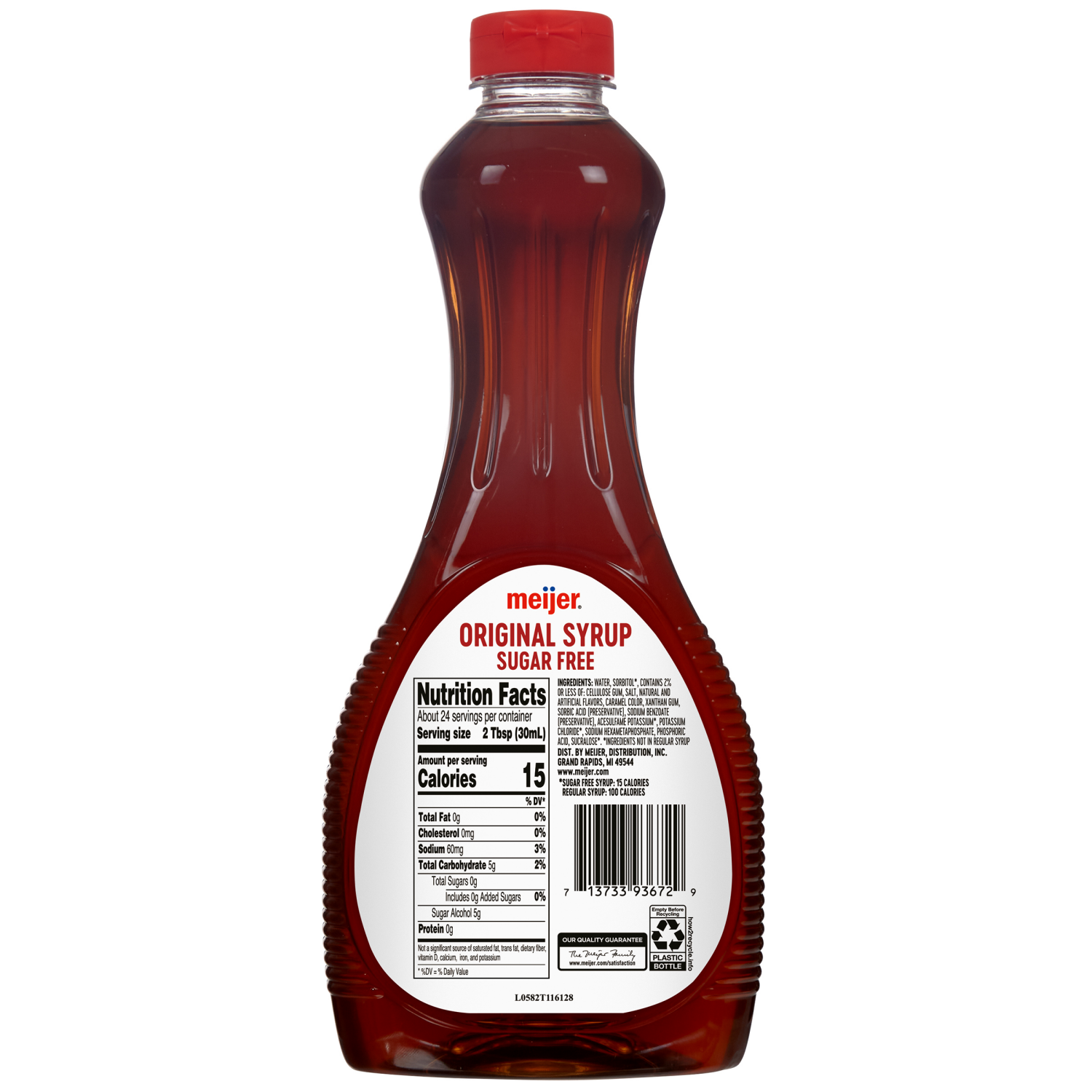 slide 2 of 2, Meijer Sugar Free Original Syrup, 24 oz