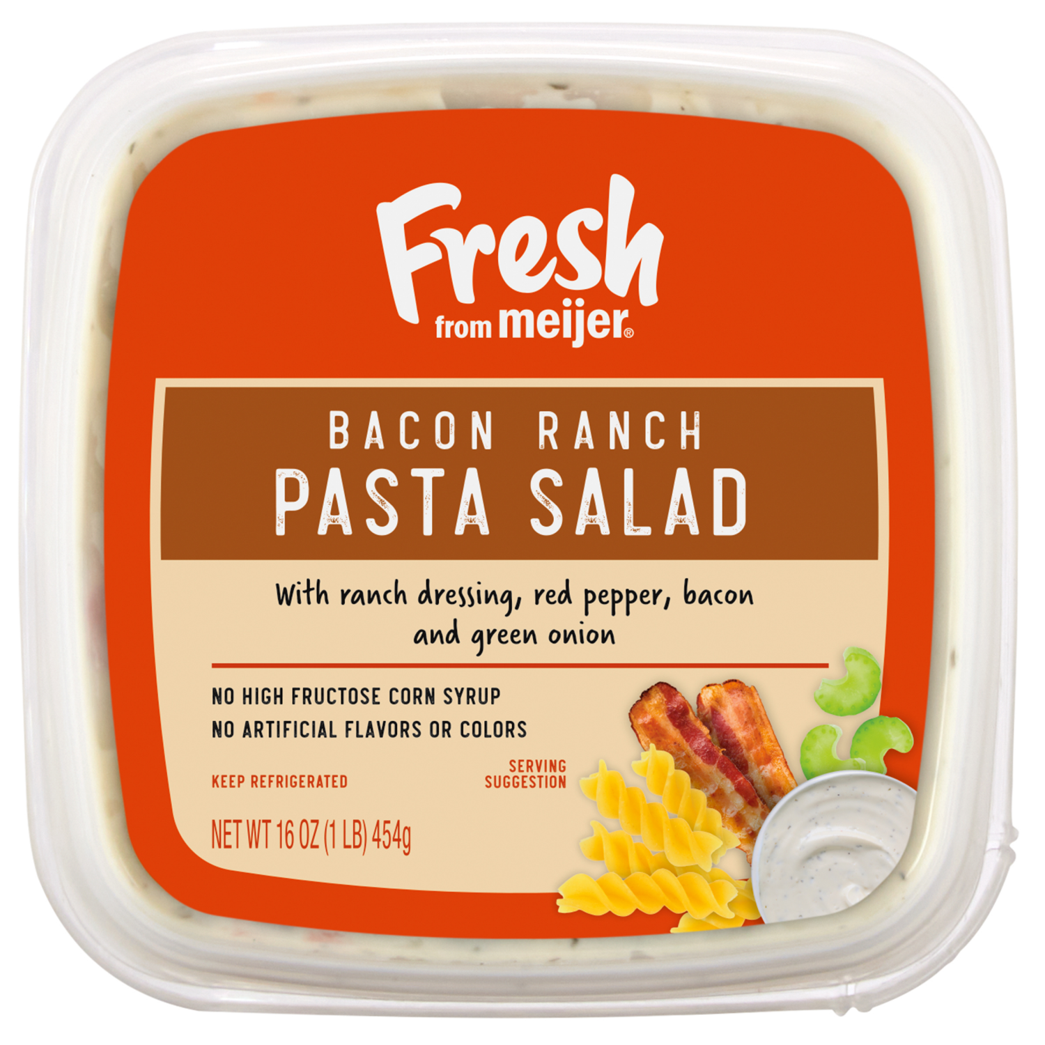 slide 4 of 4, Fresh from Meijer Bacon Ranch Pasta Salad, 1 lb, 16 oz
