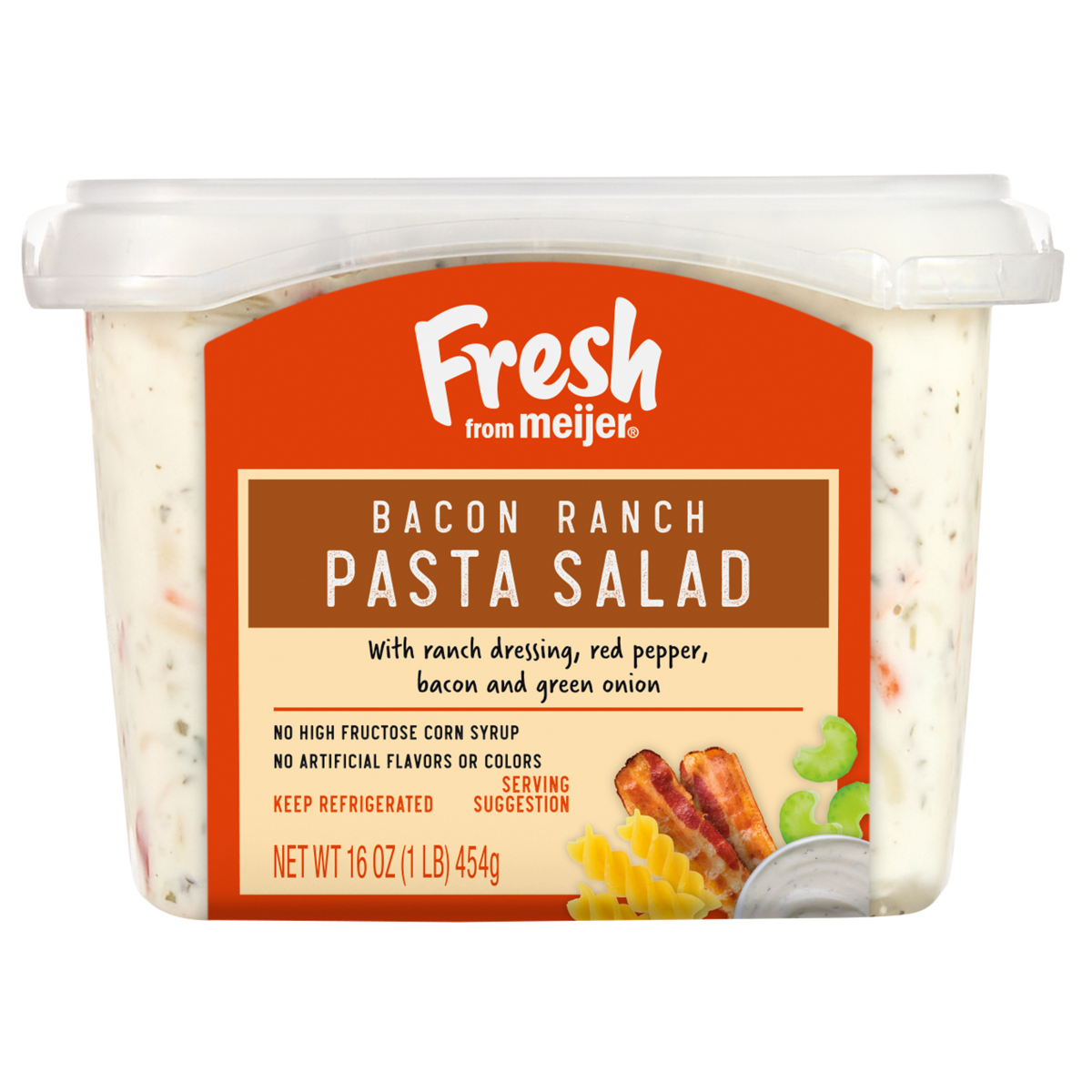 slide 1 of 13, Fresh from Meijer Bacon Ranch Pasta Salad, 1 lb., 1 lb