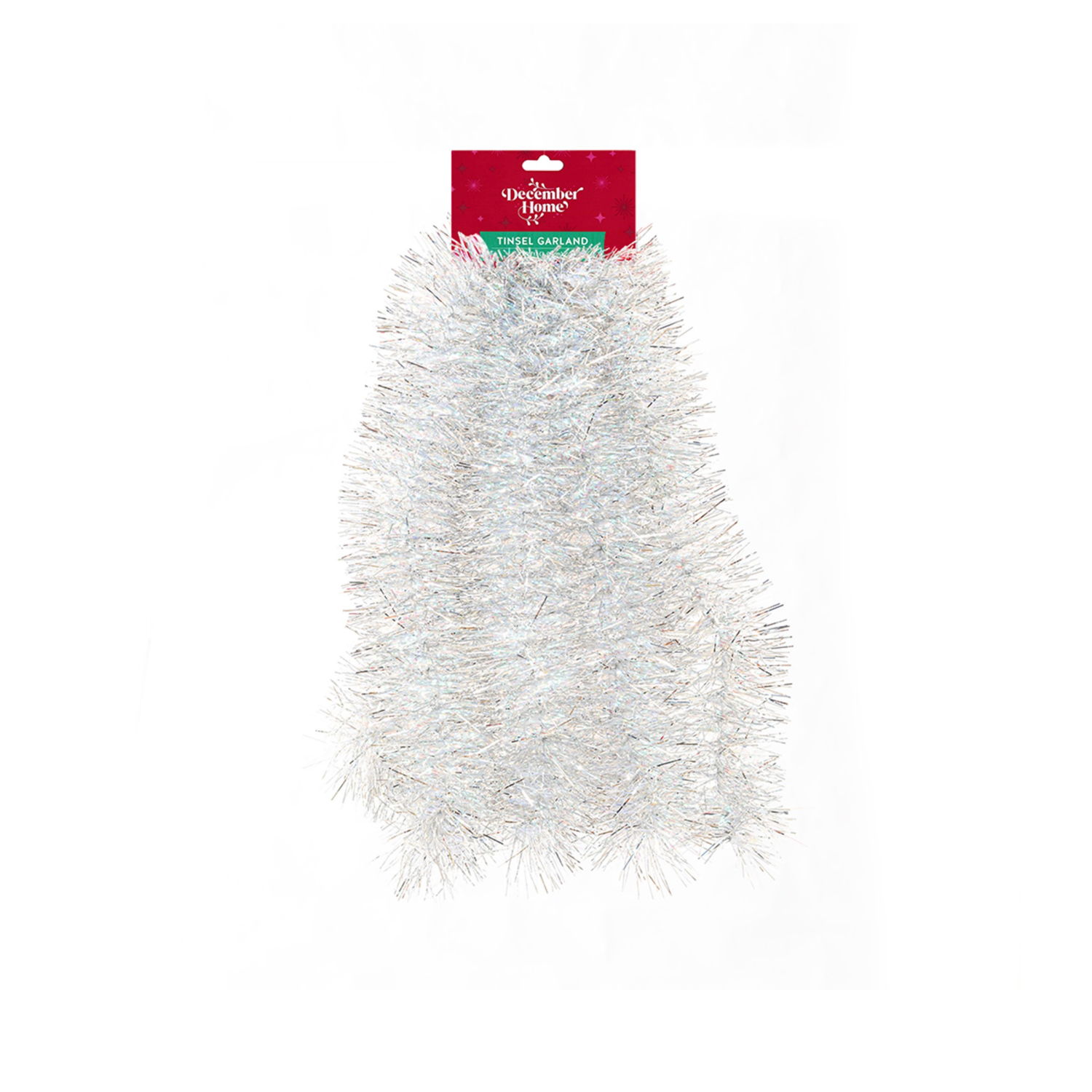 slide 1 of 2, December Home Iridescent Loop and Silver Needle Garland, 10', 10 ft