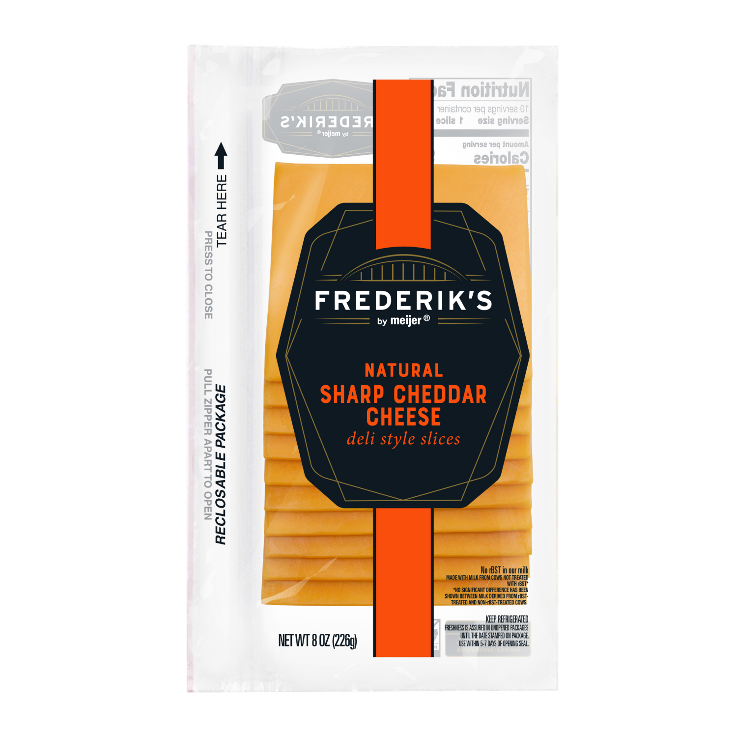 slide 1 of 2, FREDERIKS BY MEIJER Frederik's By Meijer Sharp Cheddar Cheese, 8 Oz., 8 oz