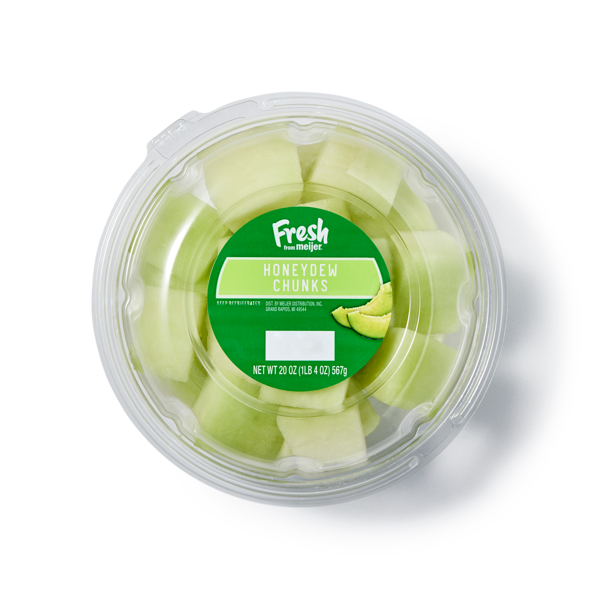 slide 1 of 17, Fresh from Meijer Honeydew Chunks, 20 oz