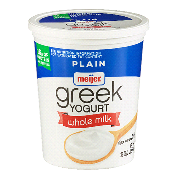 Meijer Whole Milk Plain Greek Yogurt 32 oz Shipt