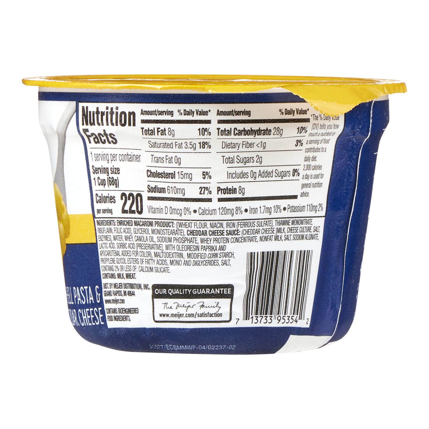 slide 3 of 5, Meijer Mac and Cheese Original Shells & Cheese Dinner, 2.39 oz