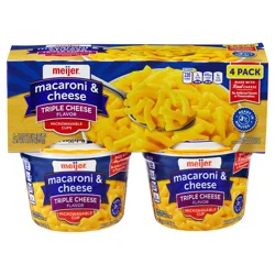 Meijer Triple Cheese Macaroni & Cheese Microwaveable Cups