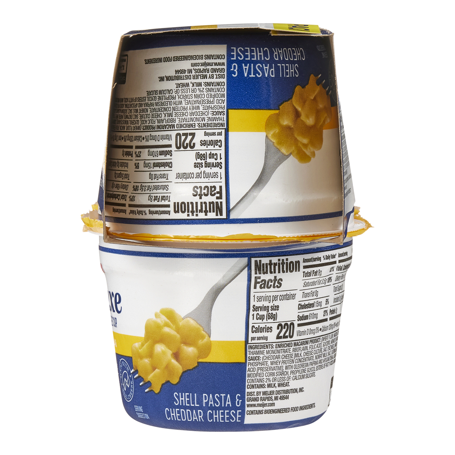 slide 3 of 5, Meijer Deluxe Shells and Cheddar Microwavable Cups - 4 ct, 4 ct