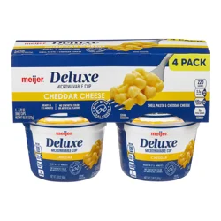 Meijer Deluxe Shells And Cheddar Microwavable Cups, 4 Pack