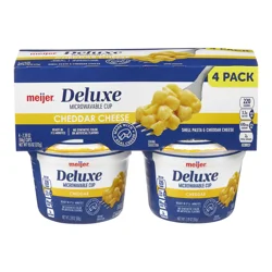 Meijer Deluxe Shells and Cheddar Microwavable Cups - 4 ct