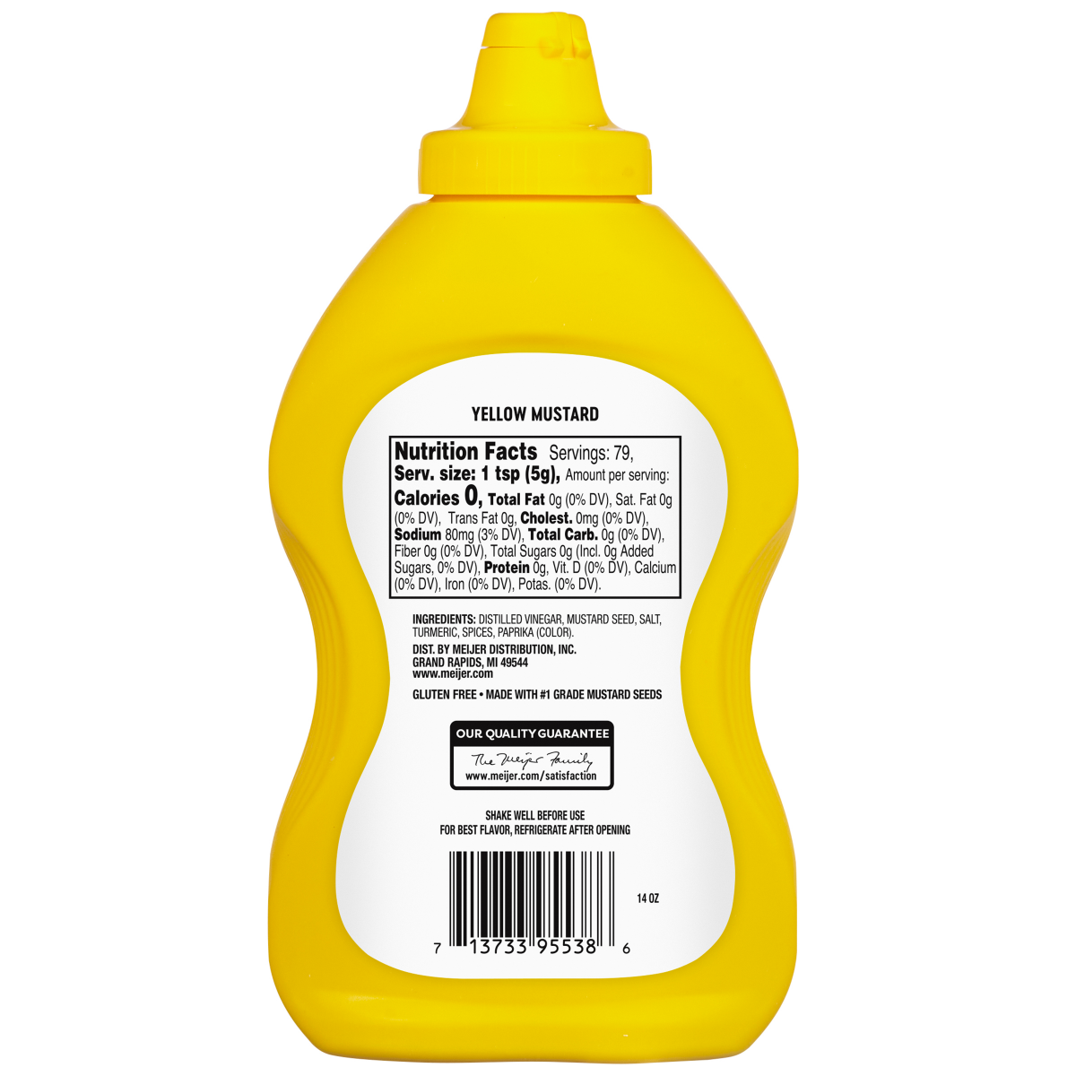 slide 2 of 2, Meijer Yellow Mustard - 14 oz, 14 oz