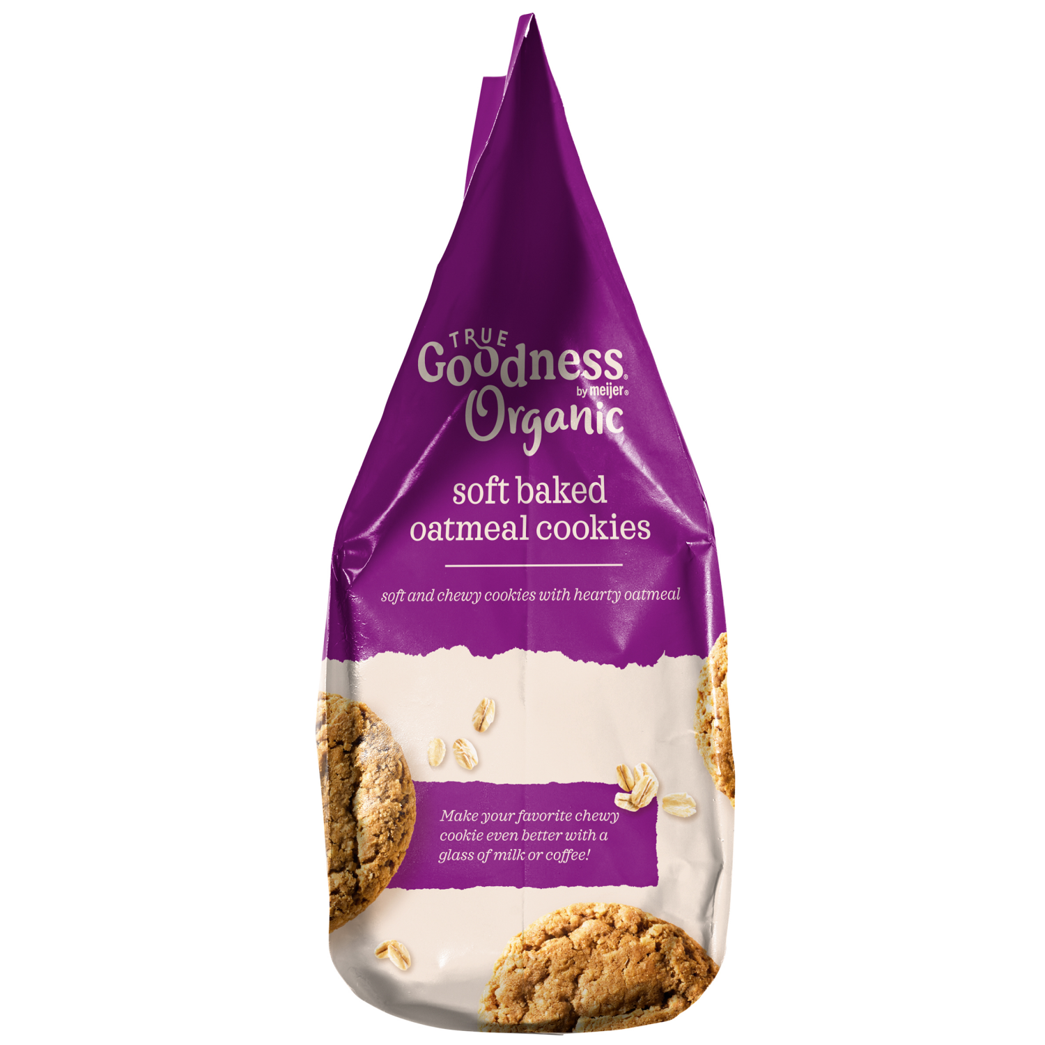 slide 2 of 3, True Goodness Organic Soft Baked Oatmeal Cookies, 7.1 oz