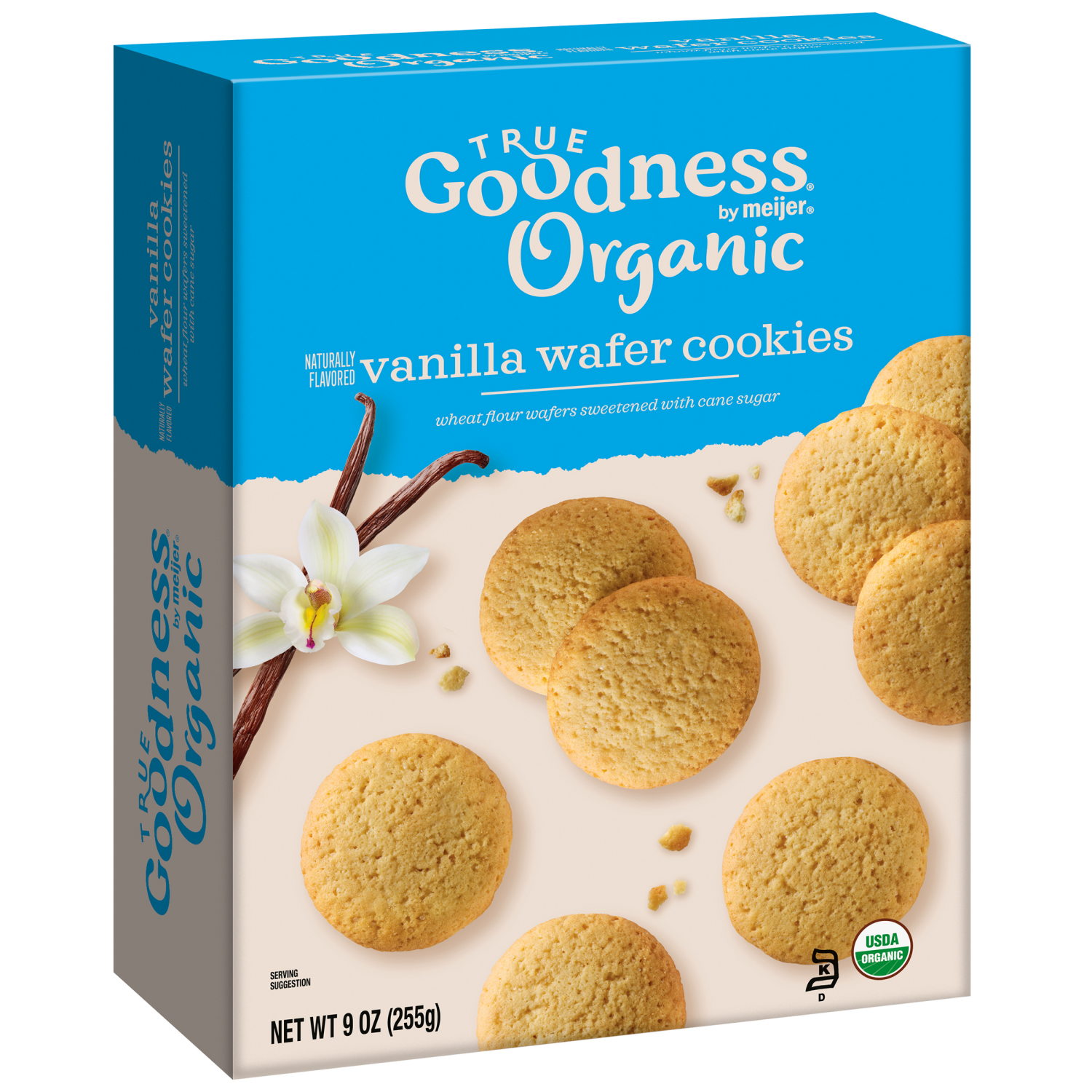 slide 4 of 5, TRUE GOODNESS TG Organic Vanilla Wafers 9oz, 9 oz