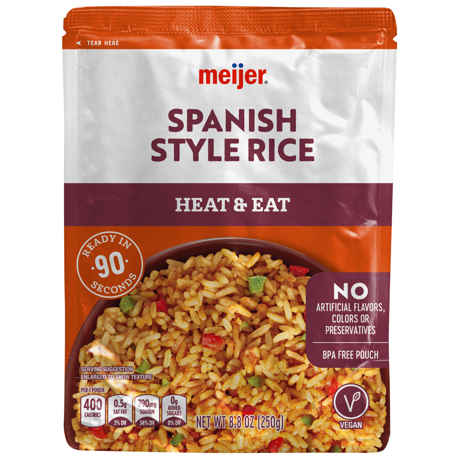 slide 1 of 2, Meijer 90Second Rice Spanish Style - 8.8 oz, 8.8 oz