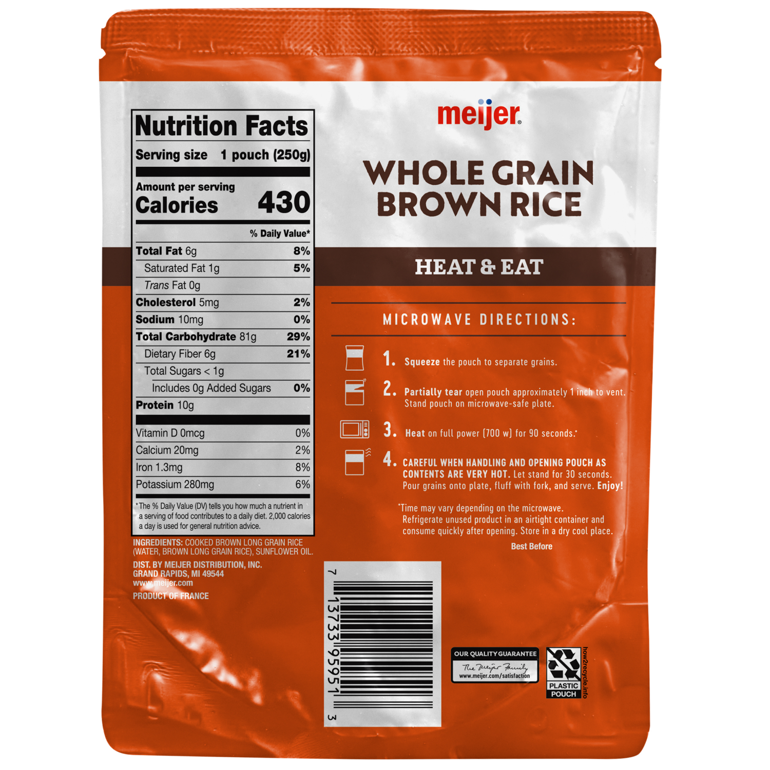 slide 2 of 2, Meijer 90Second Rice Whl Grain Brwn, 8.8 oz