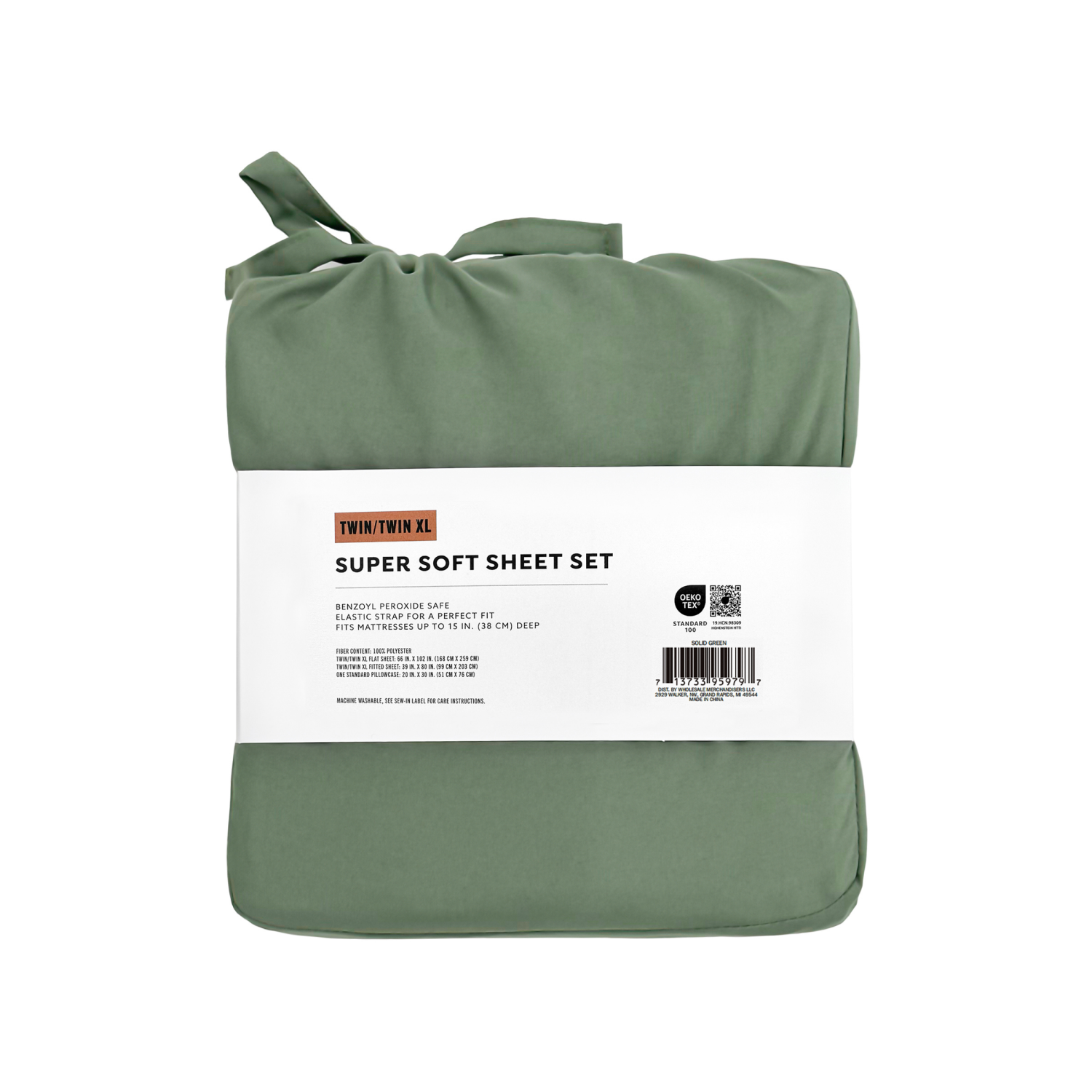 slide 2 of 4, Havenstay Sheets, Twin/Twin XL, Green, twin/txlarge