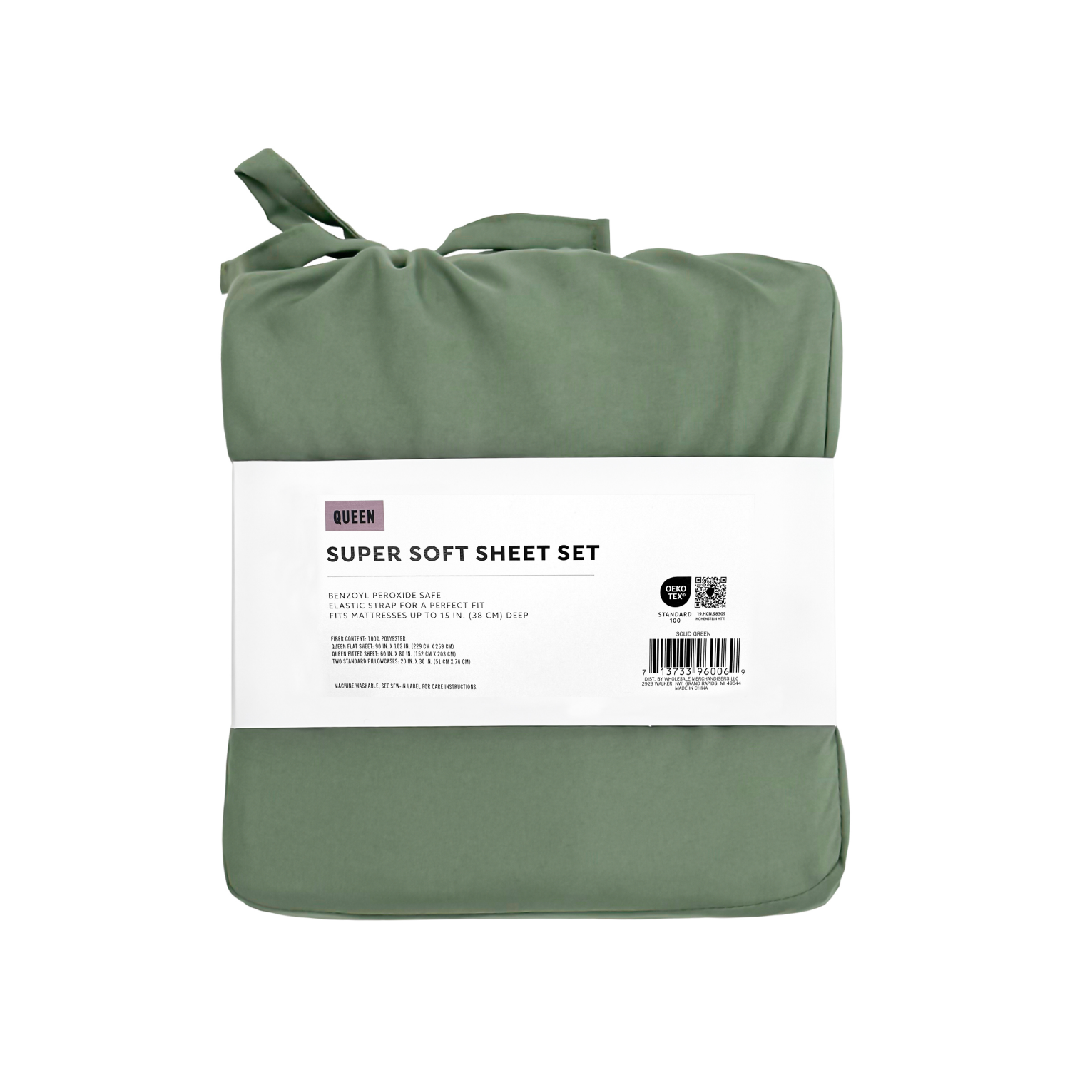 slide 2 of 4, Havenstay Sheets, Queen, Green, Queen Size