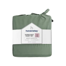 Havenstay Sheets, Queen, Green