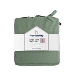 Havenstay Sheets, Queen, Green